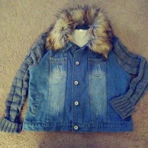 Super cute jean jacket with a flare
